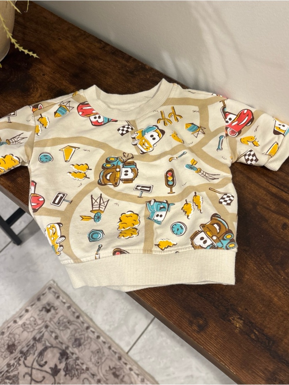 Disney Cream Short-Sleeve Cars & Characters Graphic Tee